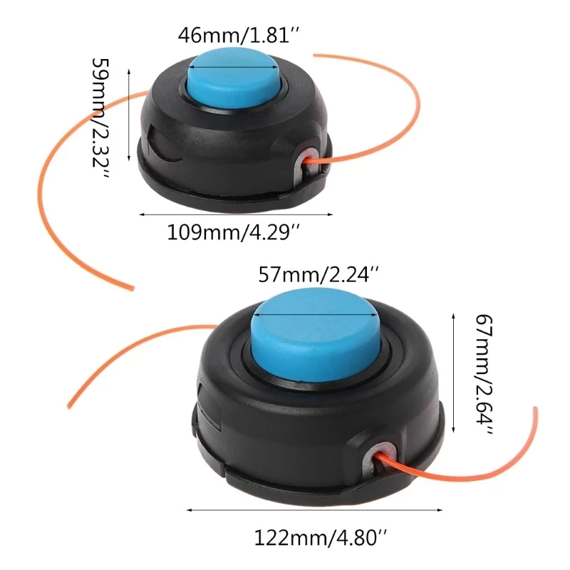 T25/T35 String Grass Trimmer Head With Line Lawn Mower Garden Tool For Grass Trimmer Two key slots to lock the trimmer line