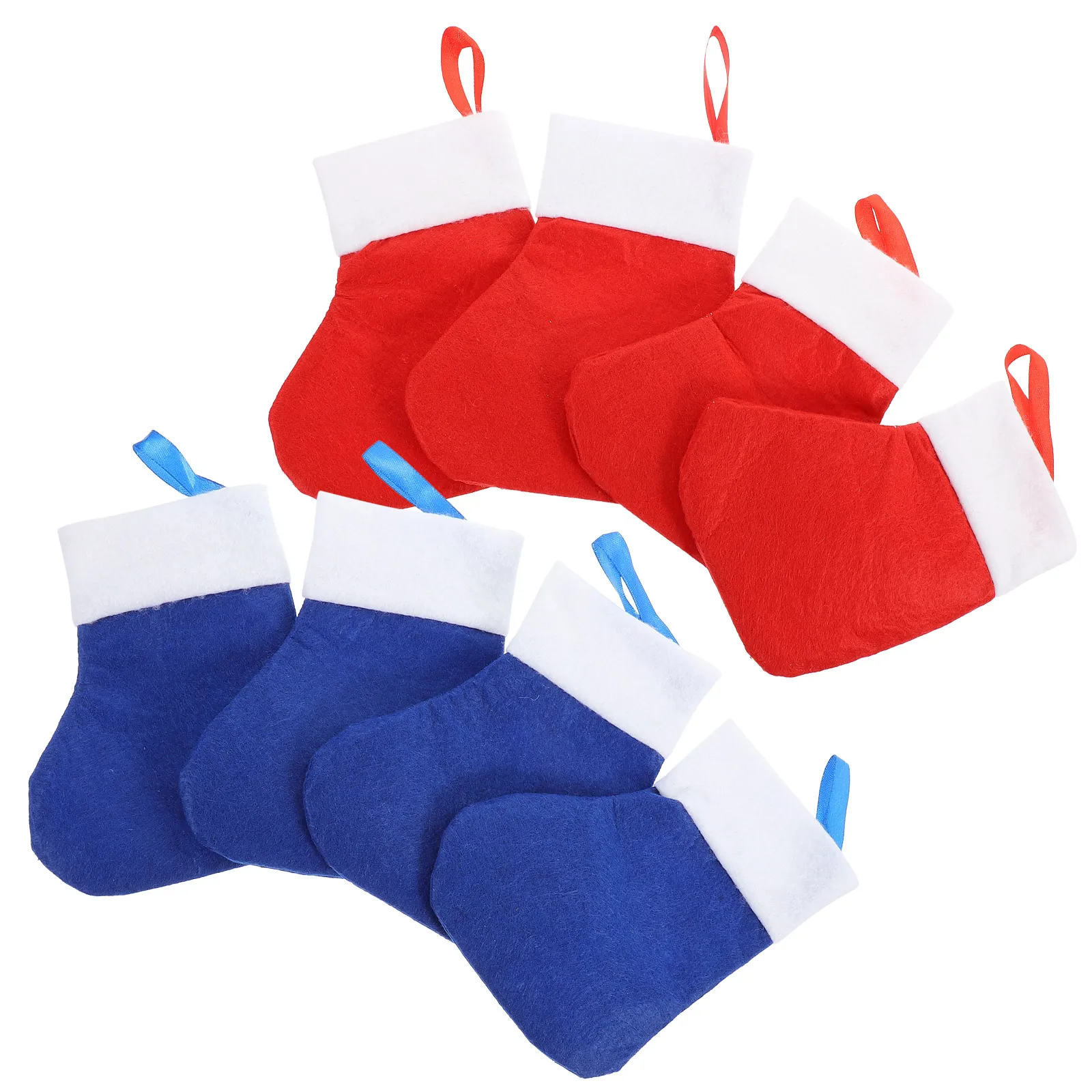 

8pcs Christmas Stockings Cutlery Sock Silverware Holder Cloth Banquet Decor Xmas Tableware Cover Holiday Dinner Party