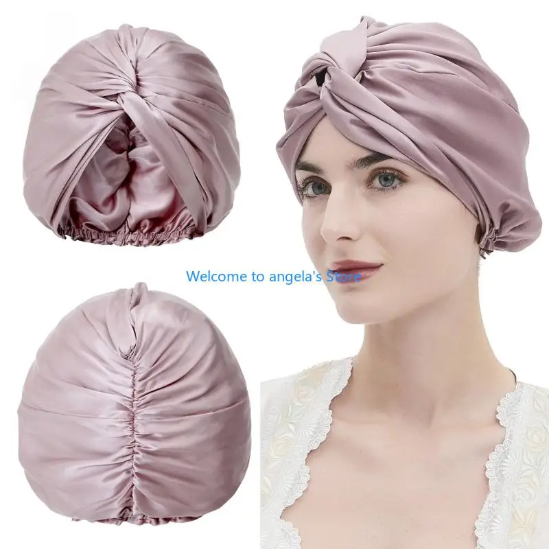 X4YC Soft And Smooth Silk Night Cap Sleep Hat Hair Wrap For Healthy Hair And Comfortable Sleep Hair Proections