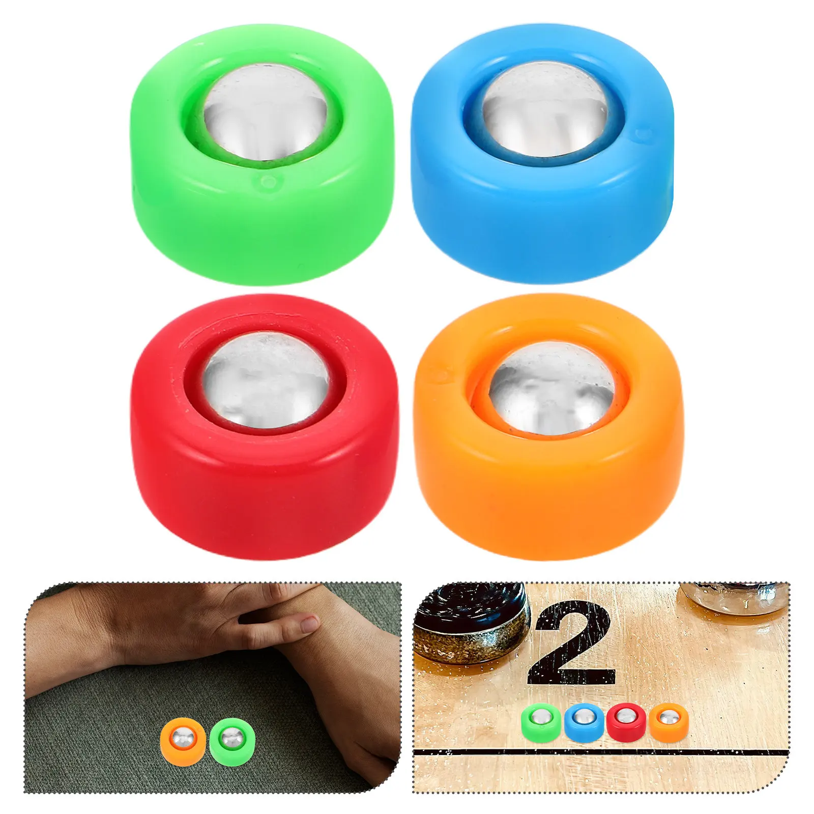 

40Pcs Mini Shuffleboard Pucks for Kids Desktop Shuffleboard Game Tabletop Curling Rollers Set Family Party Classroom Travel Fun