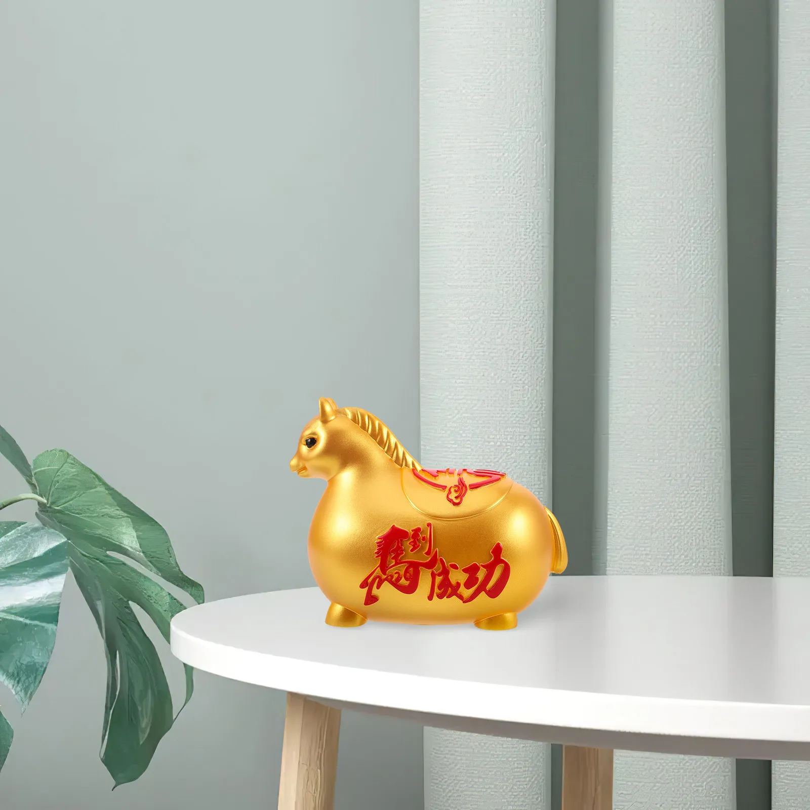 Chinese New Year 2026 Horse Coin Bank Prosperity Statue Money Saving Pot Lucky Cash Jar Feng Shui Decor Wealth Luck Money Box