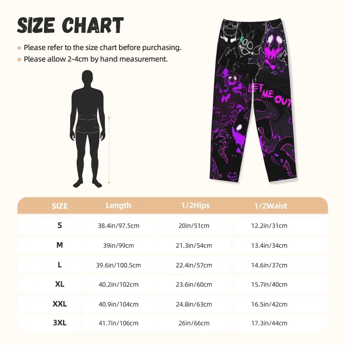 Custom Print Springtrapped FNAF Pyjamahose Damen Horro Game Sleep Nachtwäsche Hose mit Taschen