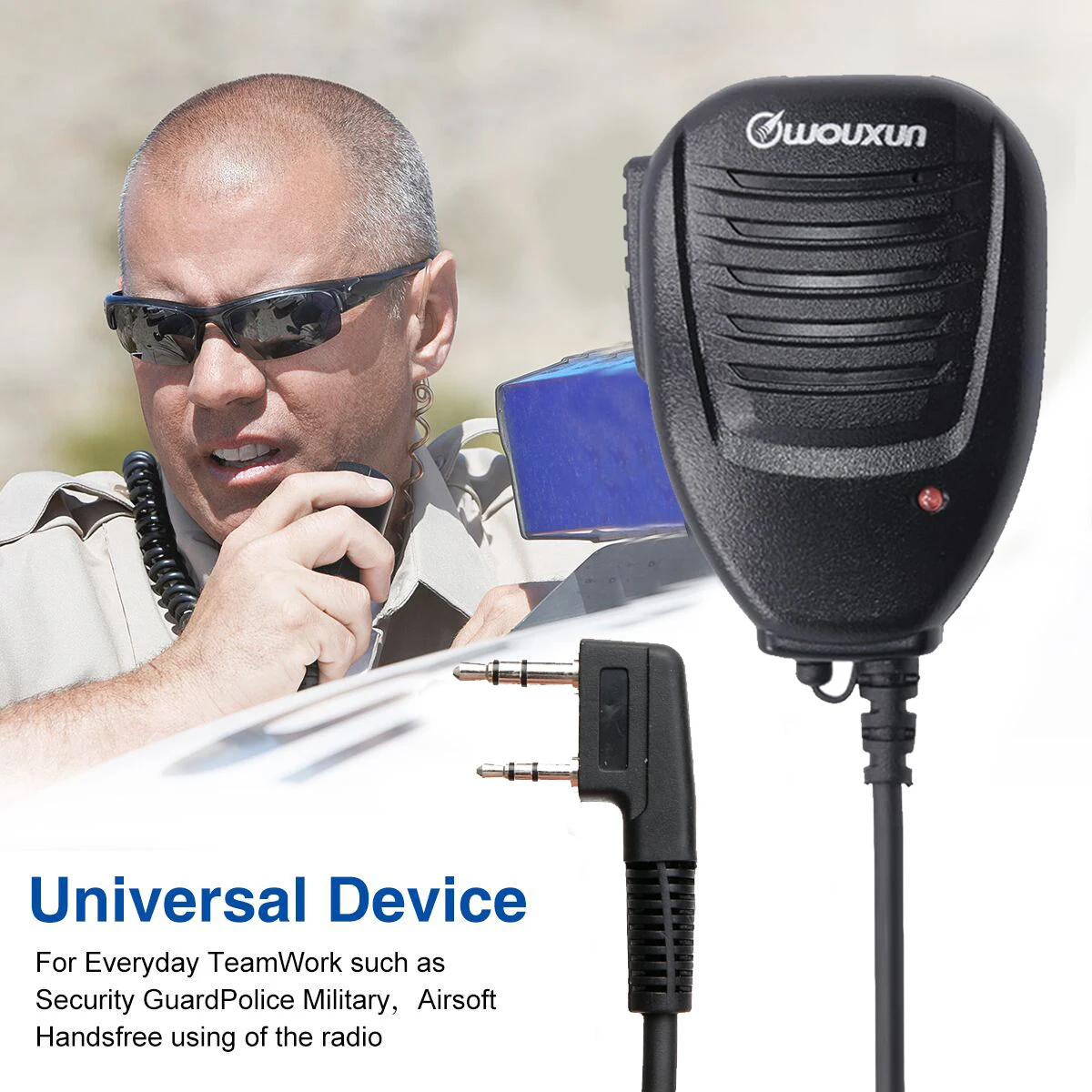 

Original High Quality Wouxun Speaker Microphone with Indicator Light for Wouxun Walkie Talkie Handled Mic Two Way Radio