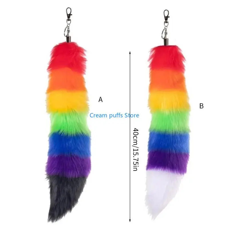 50le Faux Furs Foxes Tail Keychain Cosplay