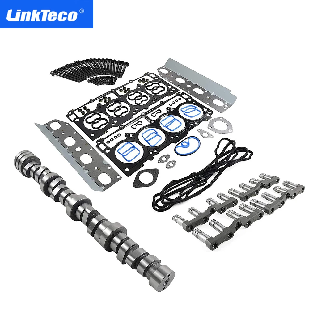 Full Gasket Set MDS Lifters Kit Head Bolts + Camshaft For 2011-2016 Dodge Ram 1500 2500 3500 5.7L Hemi Crew Cab 53021720AB