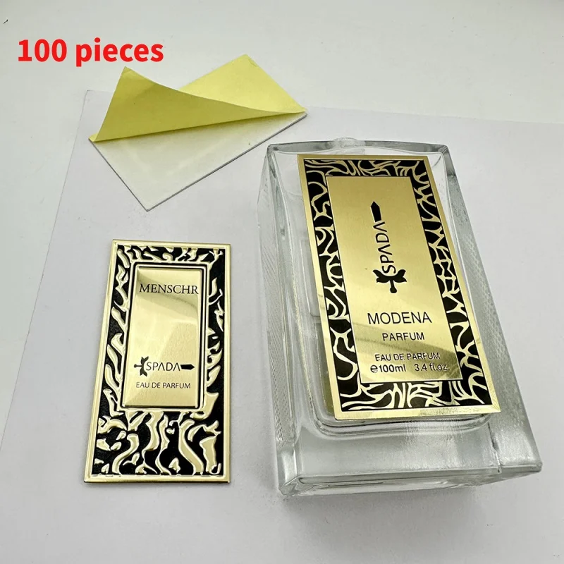 10 0.Zhang. custom. glass perfume bottle high quality perfume empty bottle aluminum label stickers