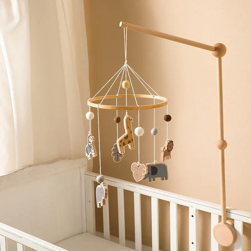 Sonajeros móviles de madera para cama de bebé, sonajeros para cuna, estilo bohemio, Juguete Musical para niños de 0 a 12 meses, regalo para recién nacidos