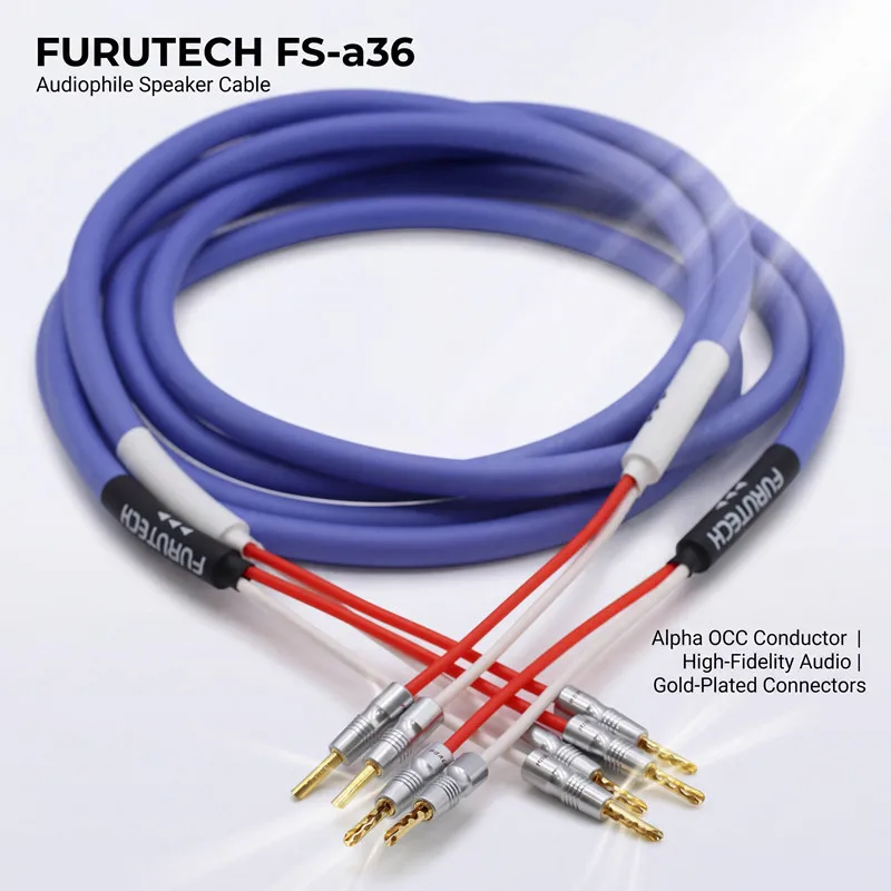 FURUTECH FS-α36 Alpha OCC HiFi Speaker Cable Original Banana Plug Power Amplifier Speaker Cable Audio Amplifier Cable