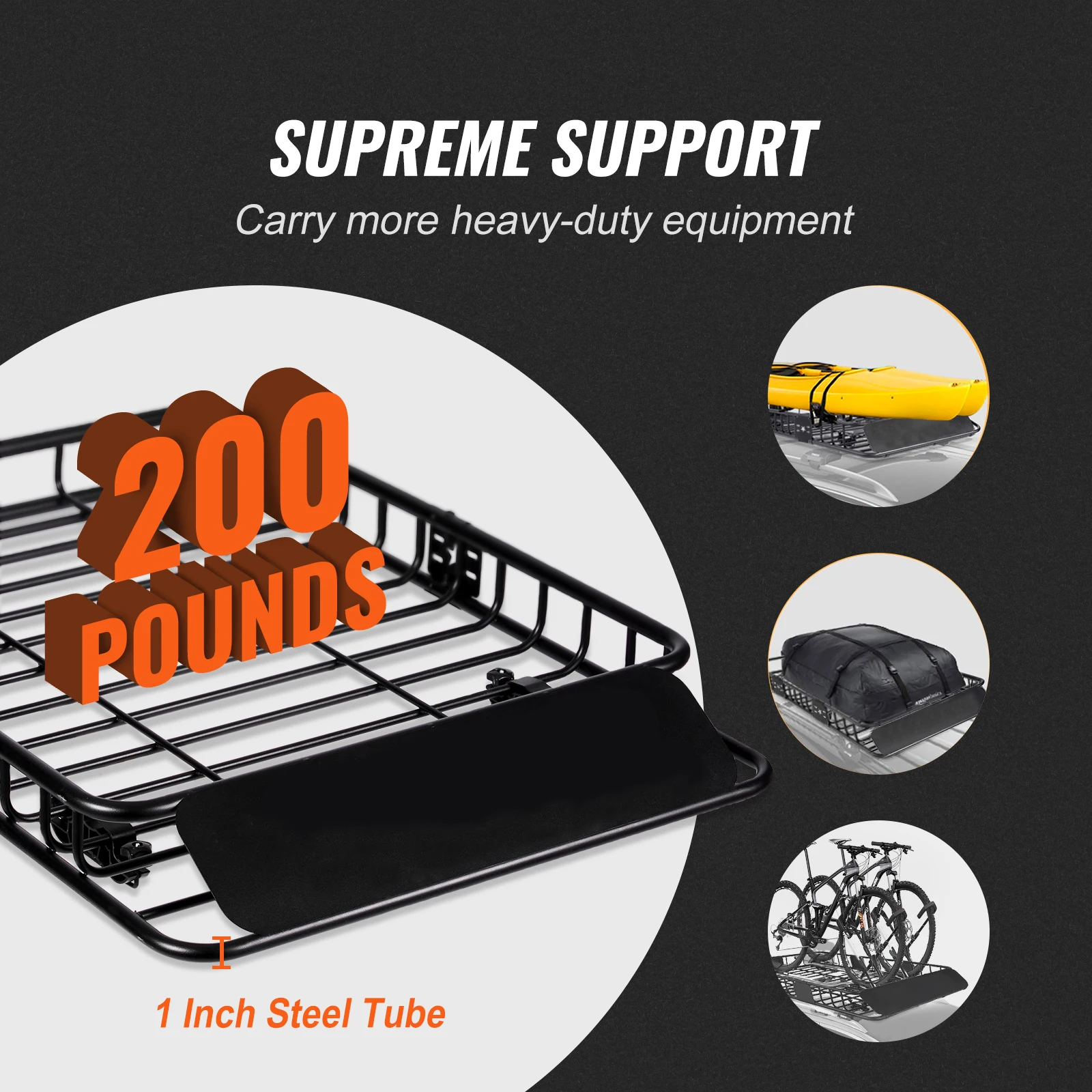 SucceBuy Roof Rack Cargo Basket 46