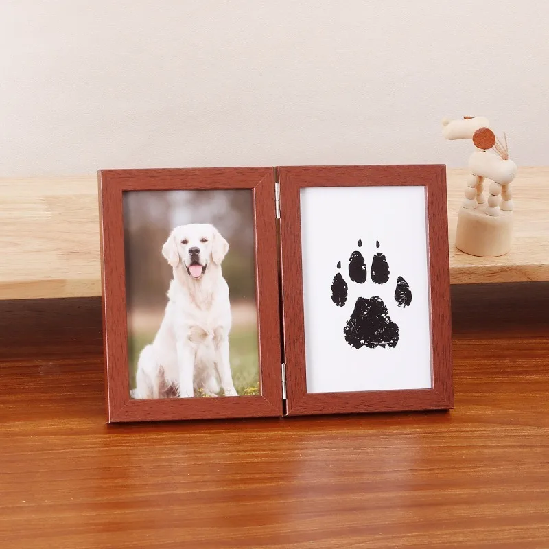 Pet Glass & Wood Memorial Photo Frame with Paw Print DIY for Dogs & Cats  Pet Cremation Urns