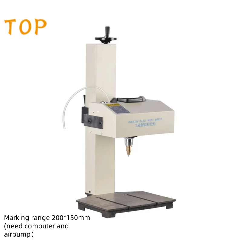 TOP Pneumatic Marking Machine Dot Pin Marking Metal Iron Plate Stainless Steel Copper Pneumatic Dot Peen Desktop Marking Machine