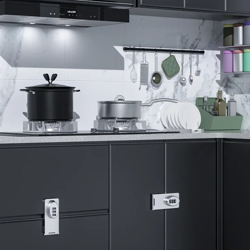 Lade Combinatieslot Kinderveiligheid Bescherming Slot voor Lade Multifunctionele Thuiskasten Thuis Mechanisch Wachtwoordslot