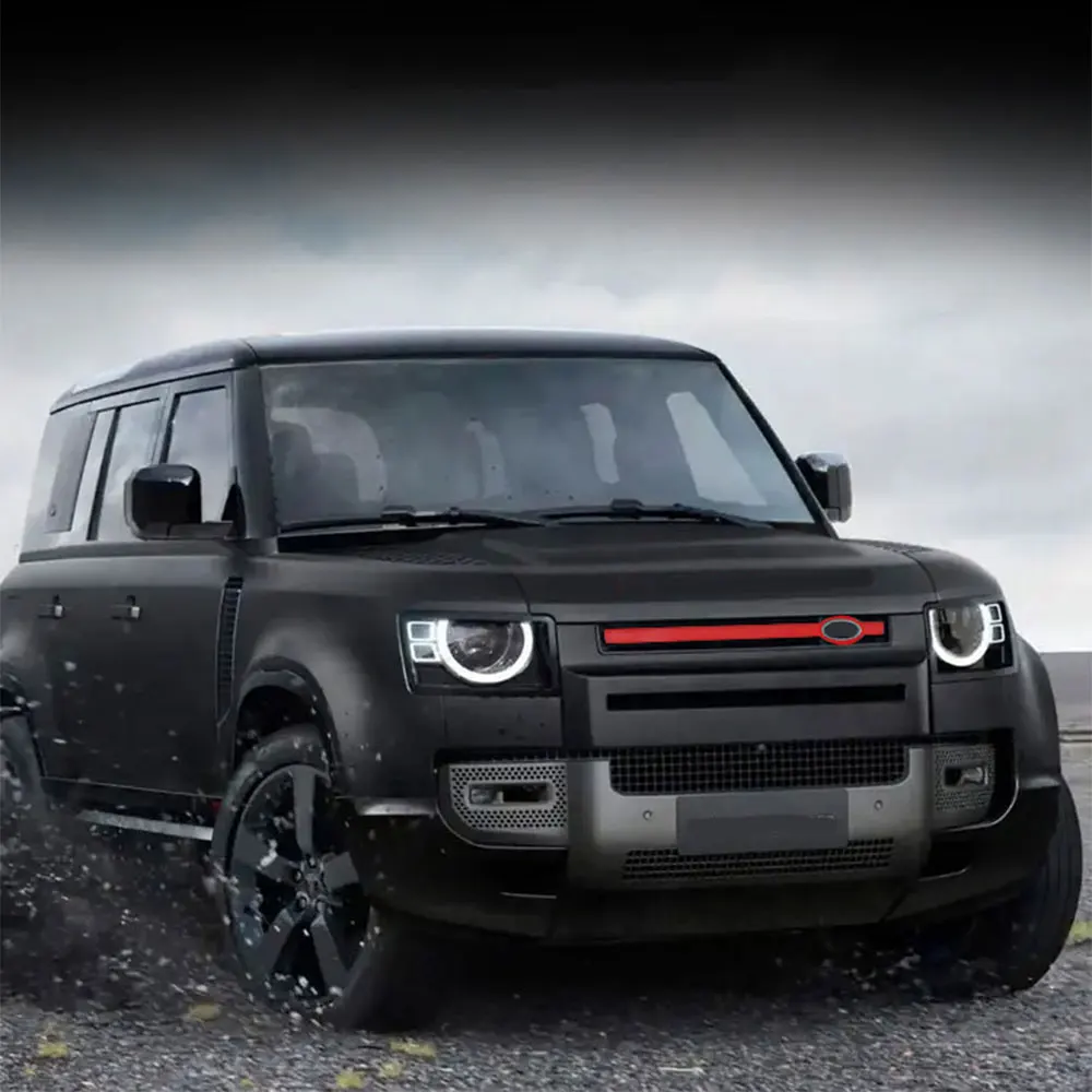 

For Land Rover Defender 90 110 130 ABS grille decorative strip engine hood logo dark 20-25 modification special accessories