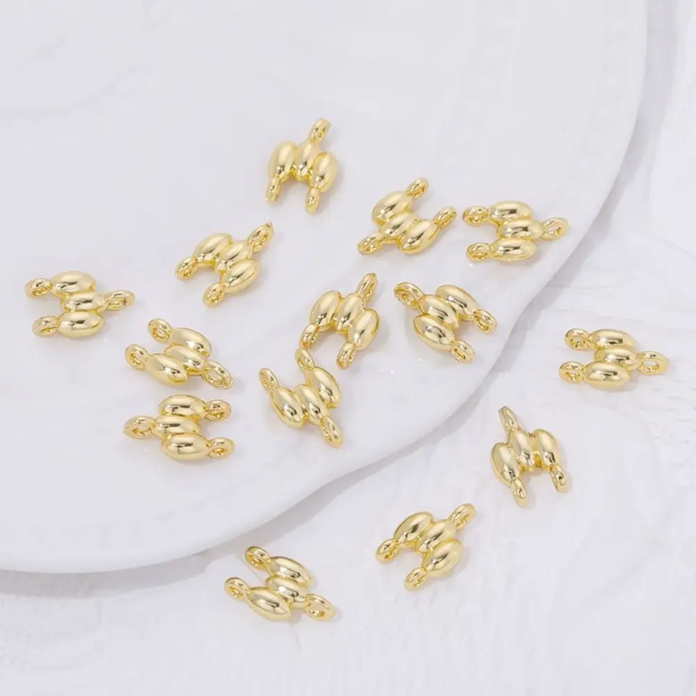 50Pcs 18K Gold Plated Gold Plated Connectors 2-Row Design Brass Material Jewelry Making Connectors Gold Plated Finish