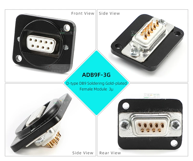 Typ D DB9/15 RS232 Serieller Port Männlich Weiblich Modularer Docking-Buchsenstecker Audio/Video 86 Panelmontage 9/15 Pin VGA-Datenbuchse – Detail 29