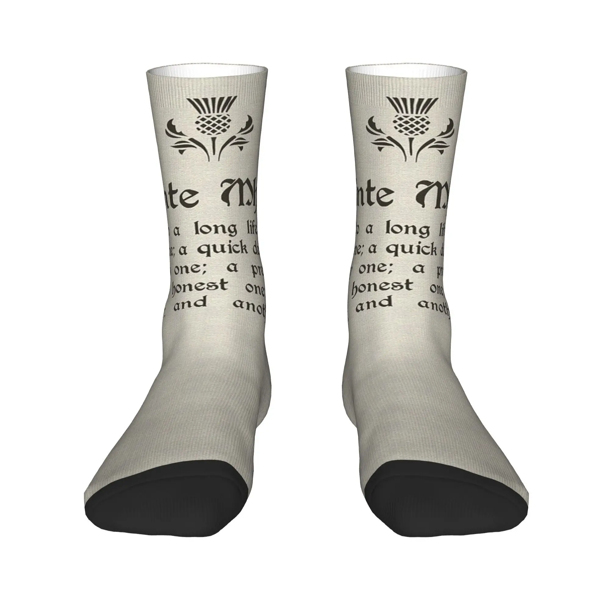 

Slainte Mhath - Scottish Toast - with Thistl Socks Harajuku Stockings Long Socks Accessories for Man Woman Christmas Gifts
