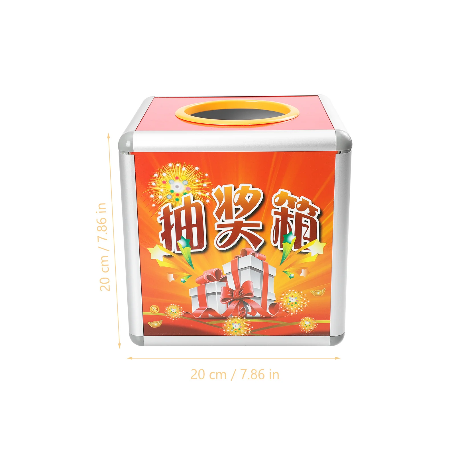 Contenedor de lotería de aleación de aluminio, caja de rifa resistente a los arañazos para puntas, donas, disección de fondos, eventos, caja de aleación de aluminio, 1 Uds.