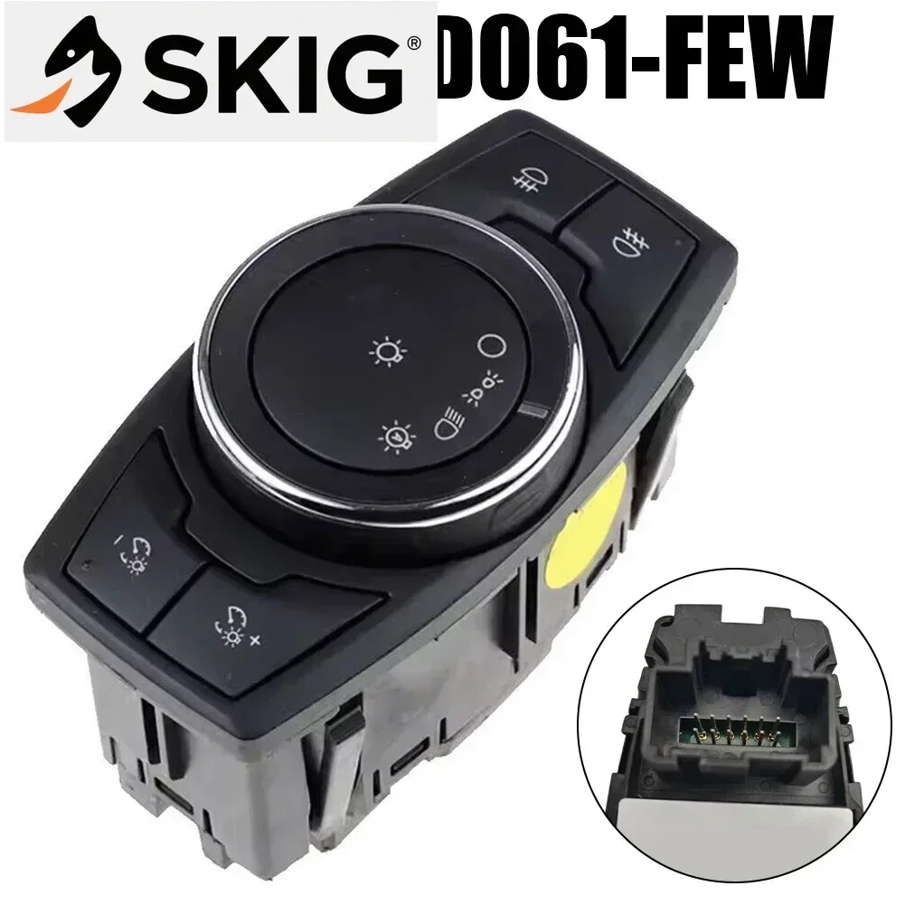 

Подходит для Mondeo V2014-19 DG9T-13D061-FEW, переключатель управления противотуманными фарами, практичный переключатель, идеально подходит для автомобильных аксессуаров DG9Z11654FB