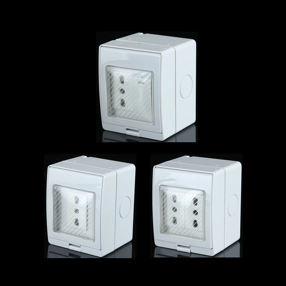 Italy Plug Surface Mounted Outdoor Garden Indoor Bathroom Kitchen IP55 Waterproof And Rainproof safety Socket