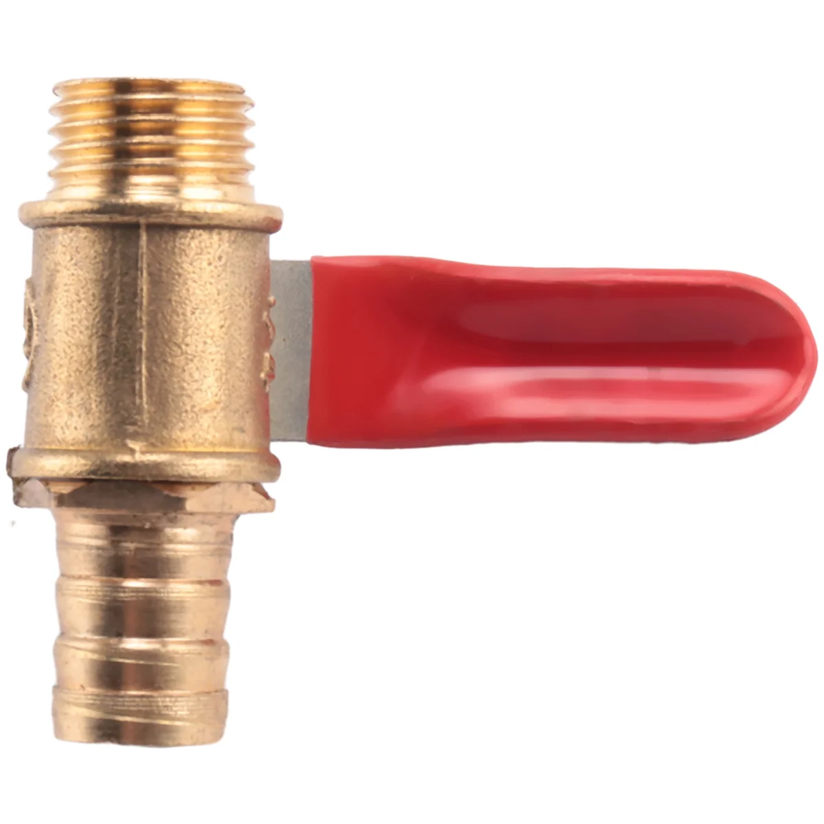 A62X 10 мм x 1/4 дюйма PT наружная резьба полнопортовый рычаг ручка шланг с зазубринами латунный шаровой клапан