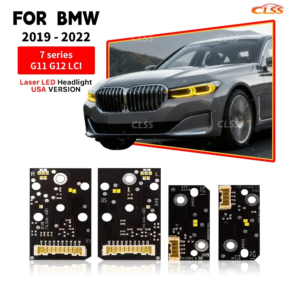 

Многоцветная светодиодная плата DRL дневного света для BMW 7 серии G11 G12 LCI 730i 740i 750iX 2019-22, лазерная фара дневного света США