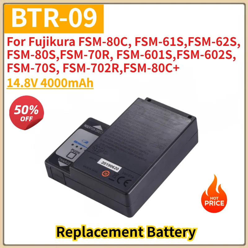 BTR-09 High Quality Battery 14.8V 4000mAh for Fujikura FSM-80S FSM-80C FSM-70S FSM-702R FSM-70R FSM-61S FSM-62S FSM-601S