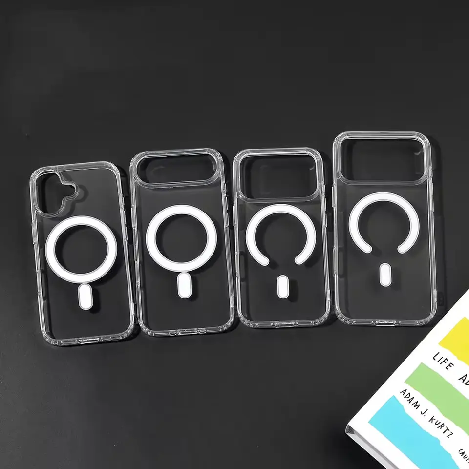 High quality Magnetic  Be Wirelessly Charged Phone Case For iPhone 18 17 16 15 14 Pro Max Transparent Drop-resistant Back Cover
