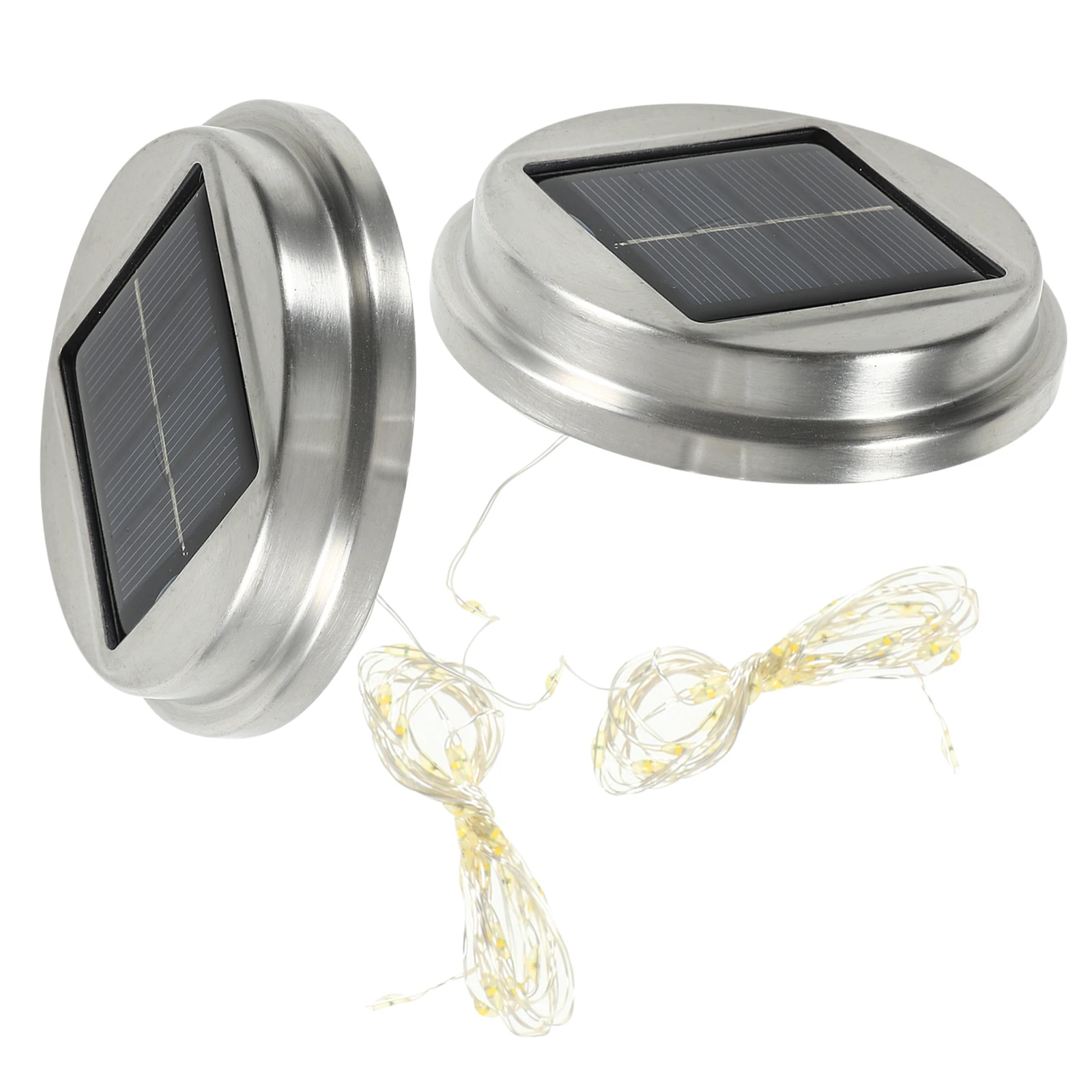 

2pcs Ball Light Cover Jar Lids Waterproof Replacement Top For Camping Decor Solar Lid Light Solar Jar Lid Lamp Outdoor Holiday