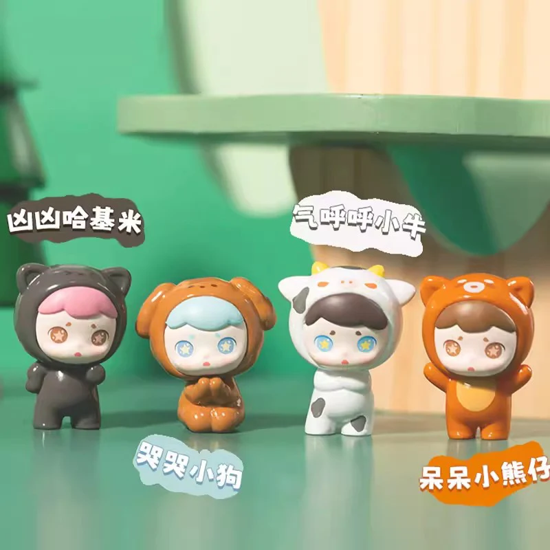 LAURA Whats in The Zoo Series Mini Bean Blind Box Toys Mystery Box Surprise Guess Bag Kawaii Anime Action Figure Model Girl Gift