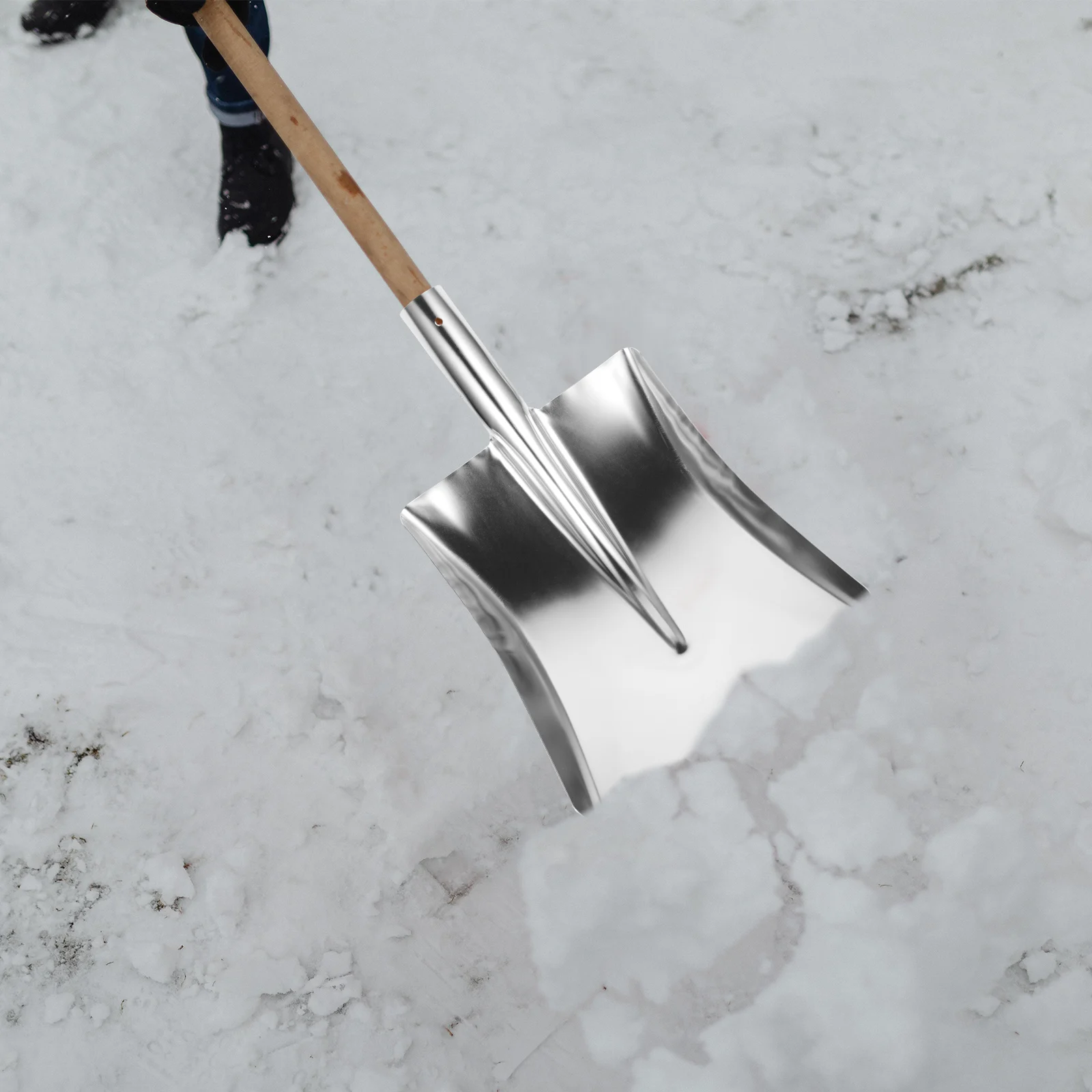 

Stainless Steel Snow Durable Cleaning Tools Garbage Dustpan Rust Resistant Home Supplies Shovels Non H Shovel Square Head