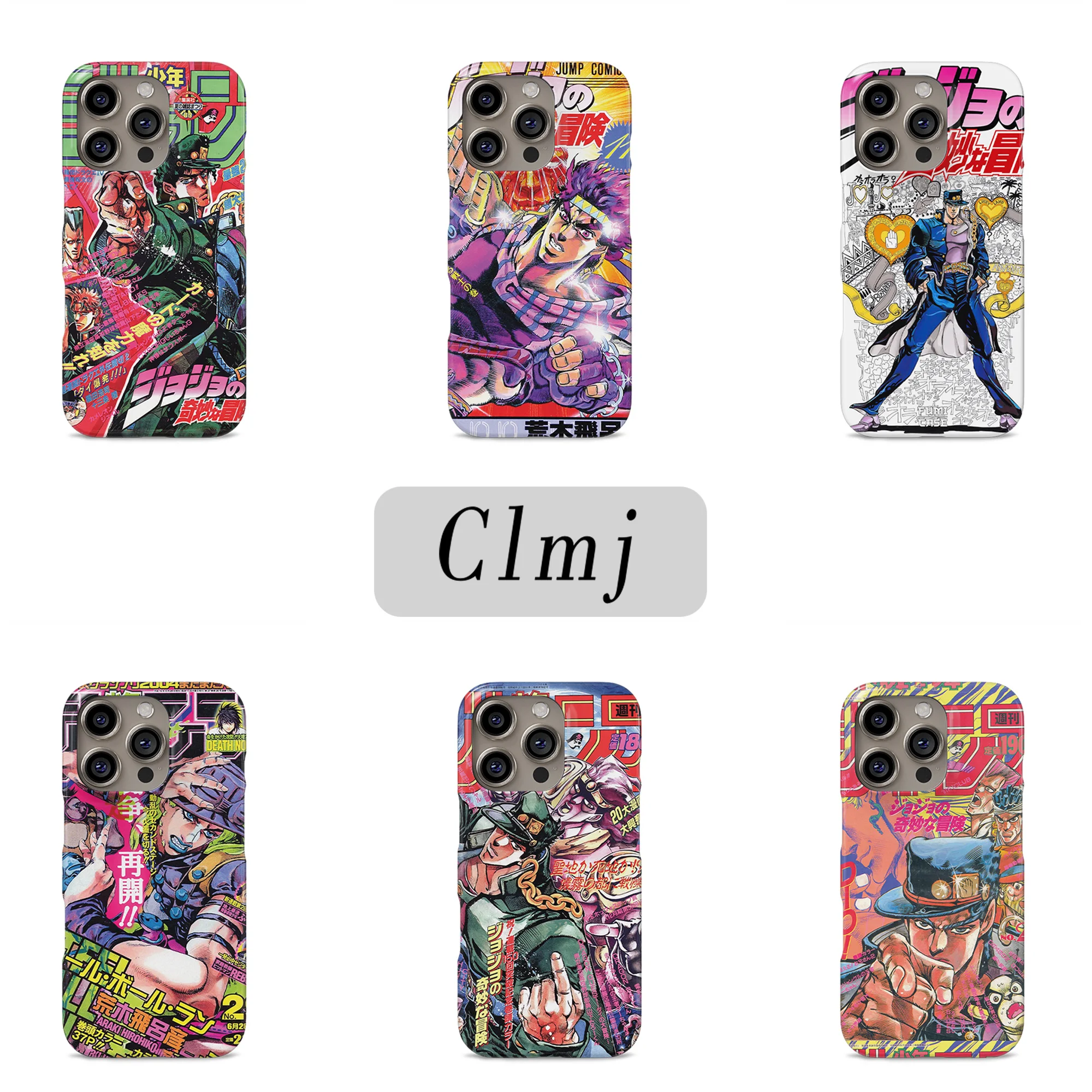 Чехол для телефона с аниме-дизайном J-Jojo Bizarre Adventure для iPhone 17, 17e, 16e, 16, 15, 14, 13, 12, 11, XS, XSMAX, Air, Pro Max, Plus, двухслойный чехол-накладка