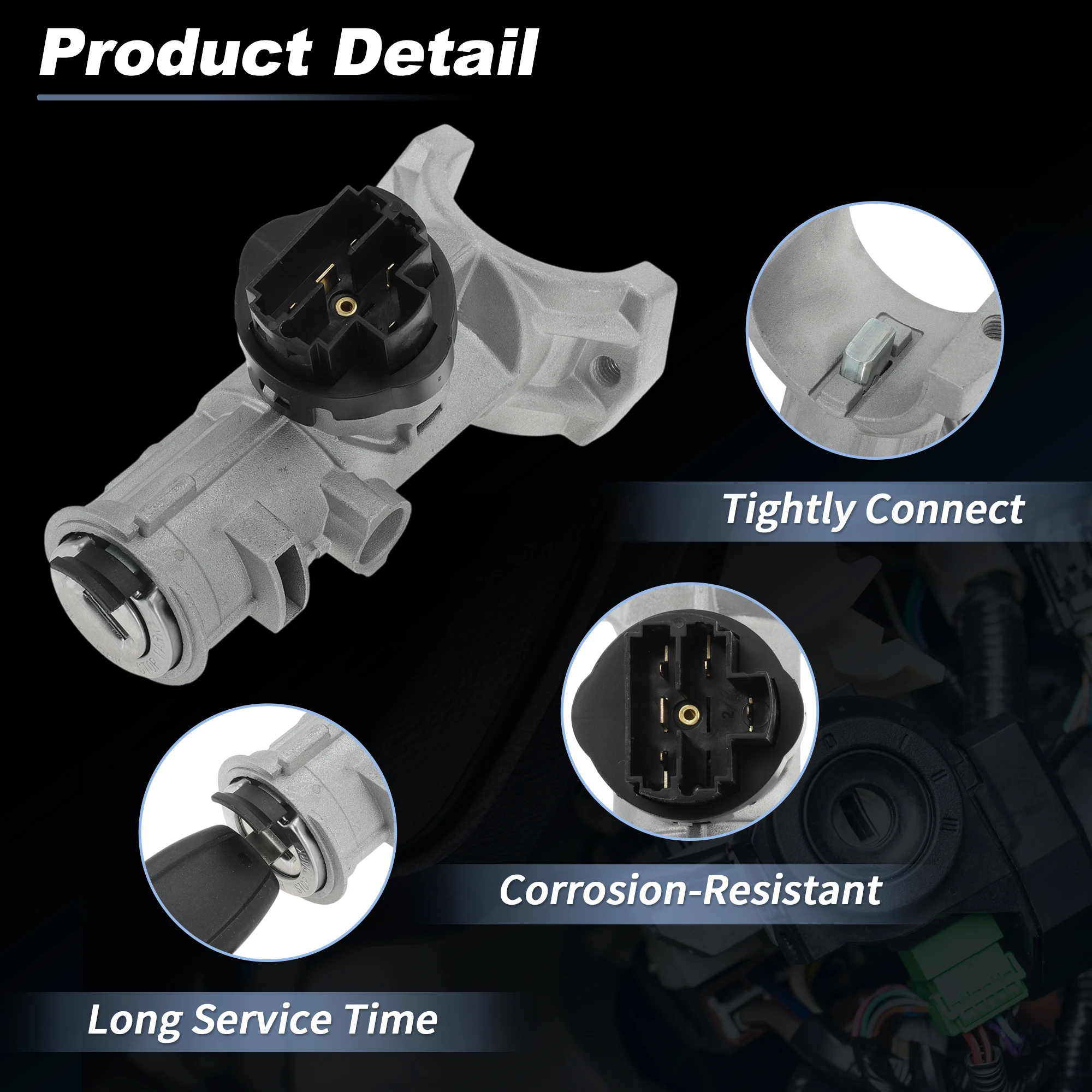 UXCELL No.8XL669WERA Ignition Lock Cylinder for Dodge for Ram Promaster 1500 2500 3500 2014-21 Ignition Switch Cylinder Barrel L
