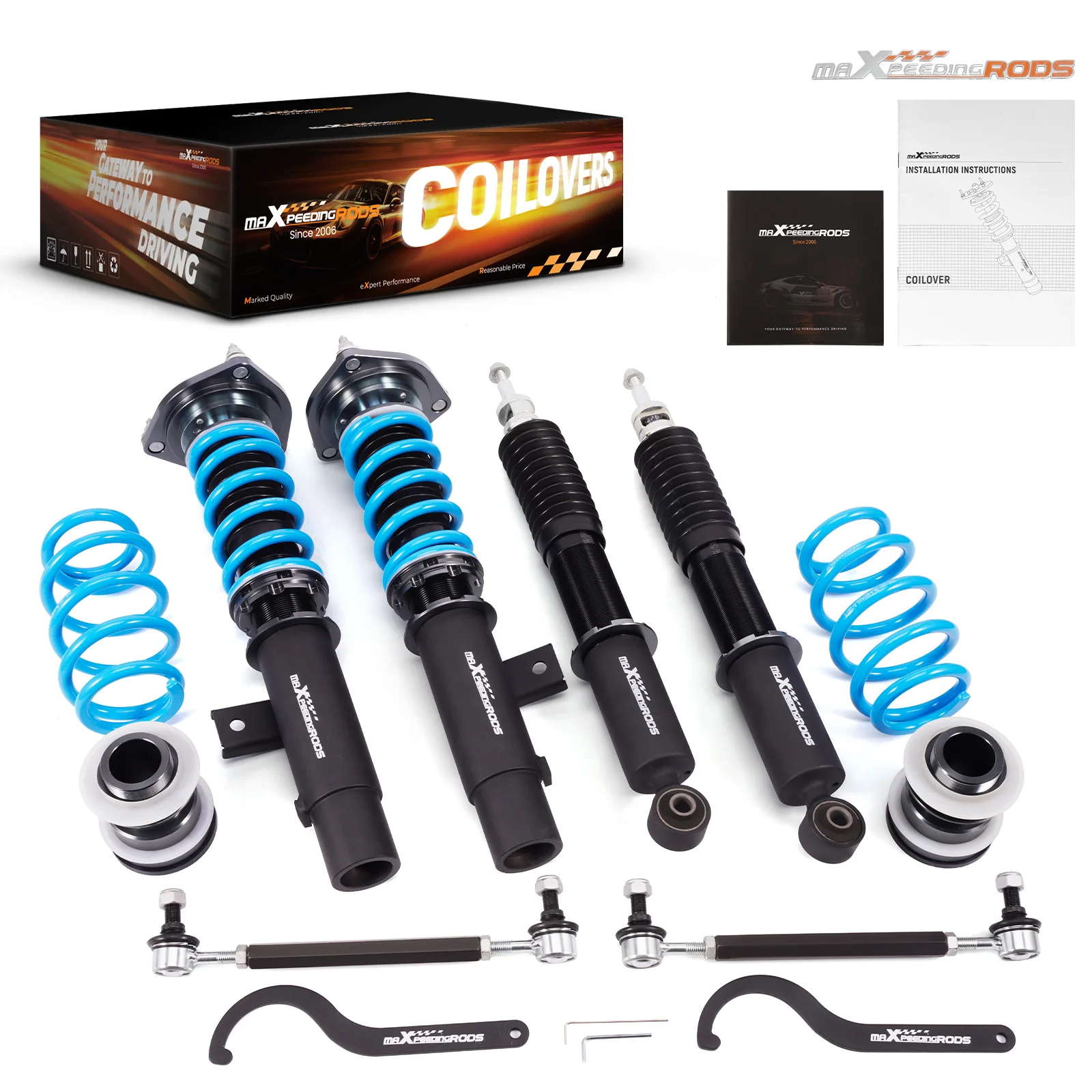 MaXpeedingrods Performance T6 Coilovers Suspension Shock Absorber for Audi TT Mk2 Type 8J FWD/AWD 2007-2014 Daily Use