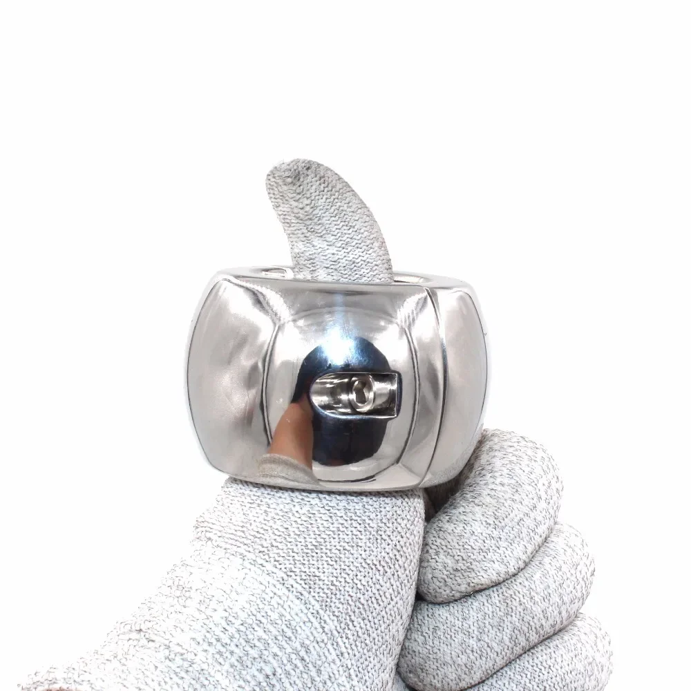 Stainless Steel Metal Scrotum Pendant Ball Stretchers Penis Restraint Testis Weight Cock Lock Ring - 3 Sizes Available