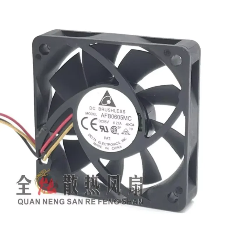 Delta Electronics AFB0605MC DC 5V 0.27A 60x60x15mm 3-wire Server Cooling Fan