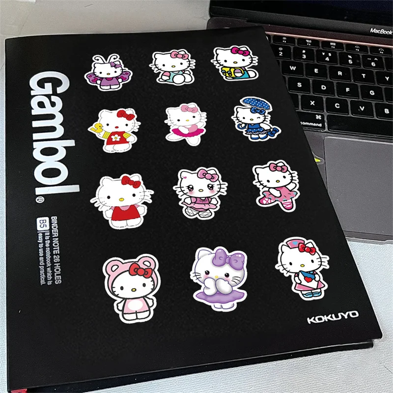 50pcs Anime Sanrio PET Stickers Cute Kids Cartoon Hello Kitty Keroppi Phochacco Kawaii DIY Notebook Stationery Handbook Stickers