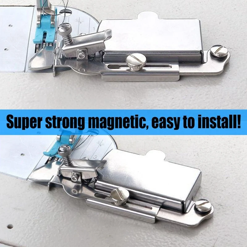 2 PCS Multifucntional Magnetic Seam Guide, Seam Guide, Hemmer Guide, Hem Guide For Industrial Lockstich Or Walking Foot Durable