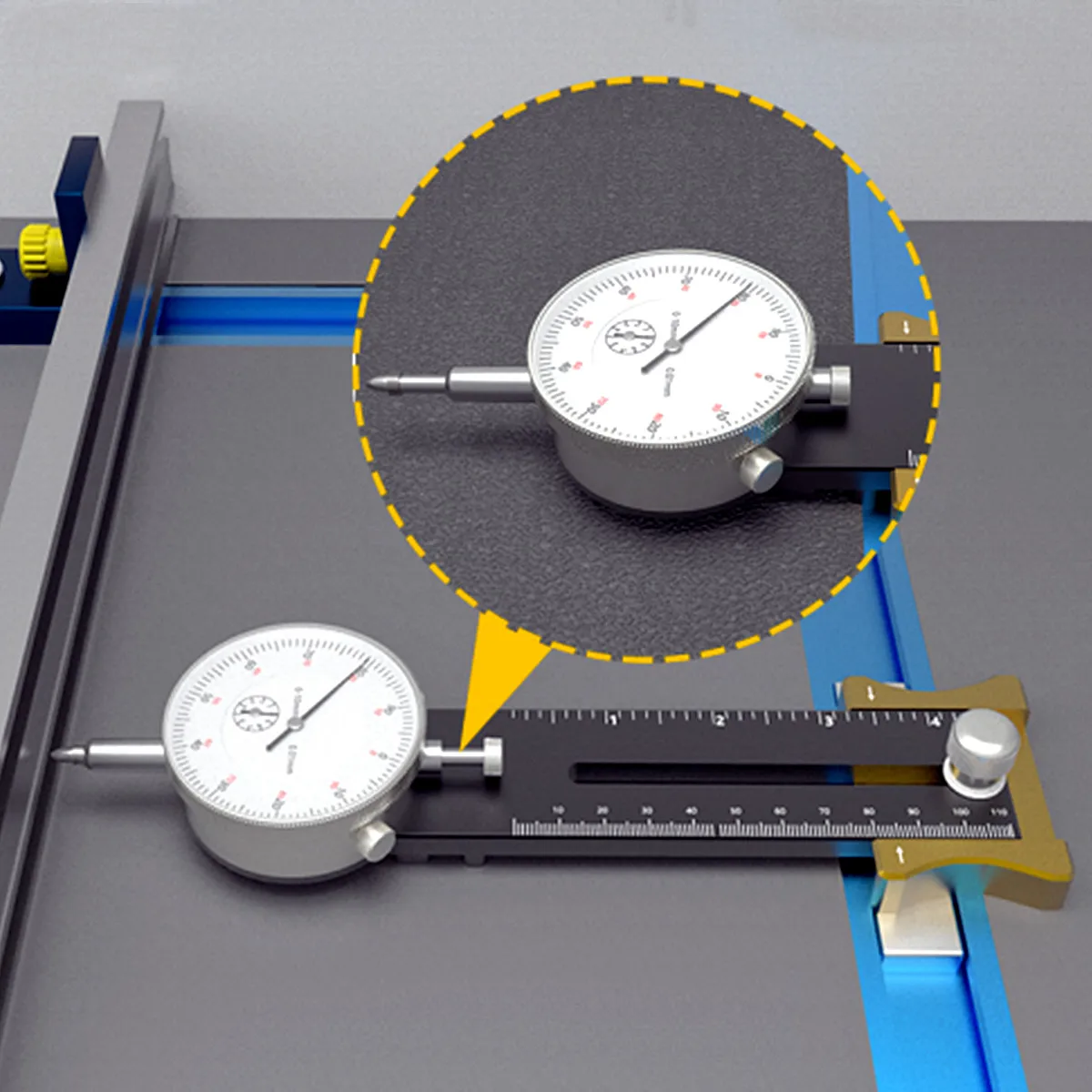 Table Saw Dial Indicator Saw Blade Parallelism Corrector -A-Line It Basic Kit for Aligning and Calibrating Work Shop Machinery