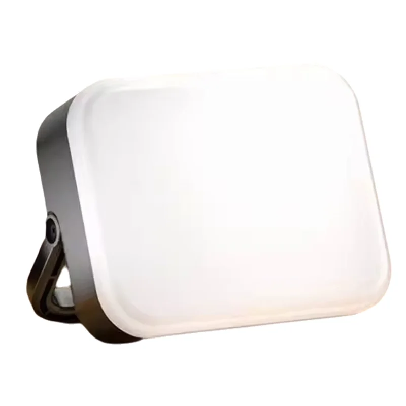 ABKS-Luce da campeggio portatile per esterni Ricarica solare Capacità 4000Mah Power Bank Display intelligente Lampada a sospensione portatile