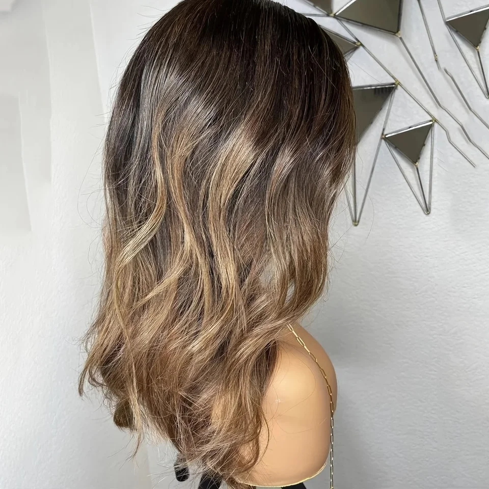 

Glueless Soft ombre blond Long body wave 5x5 Silk Base Jewish Human Hair With BabyHair HD Lace European Hair Preplucked