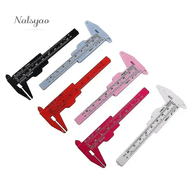 Portable 80mm Plastic Eyebrow Measuring Ruler Tattoo Microblading Vernier Caliper Permanent Makeup