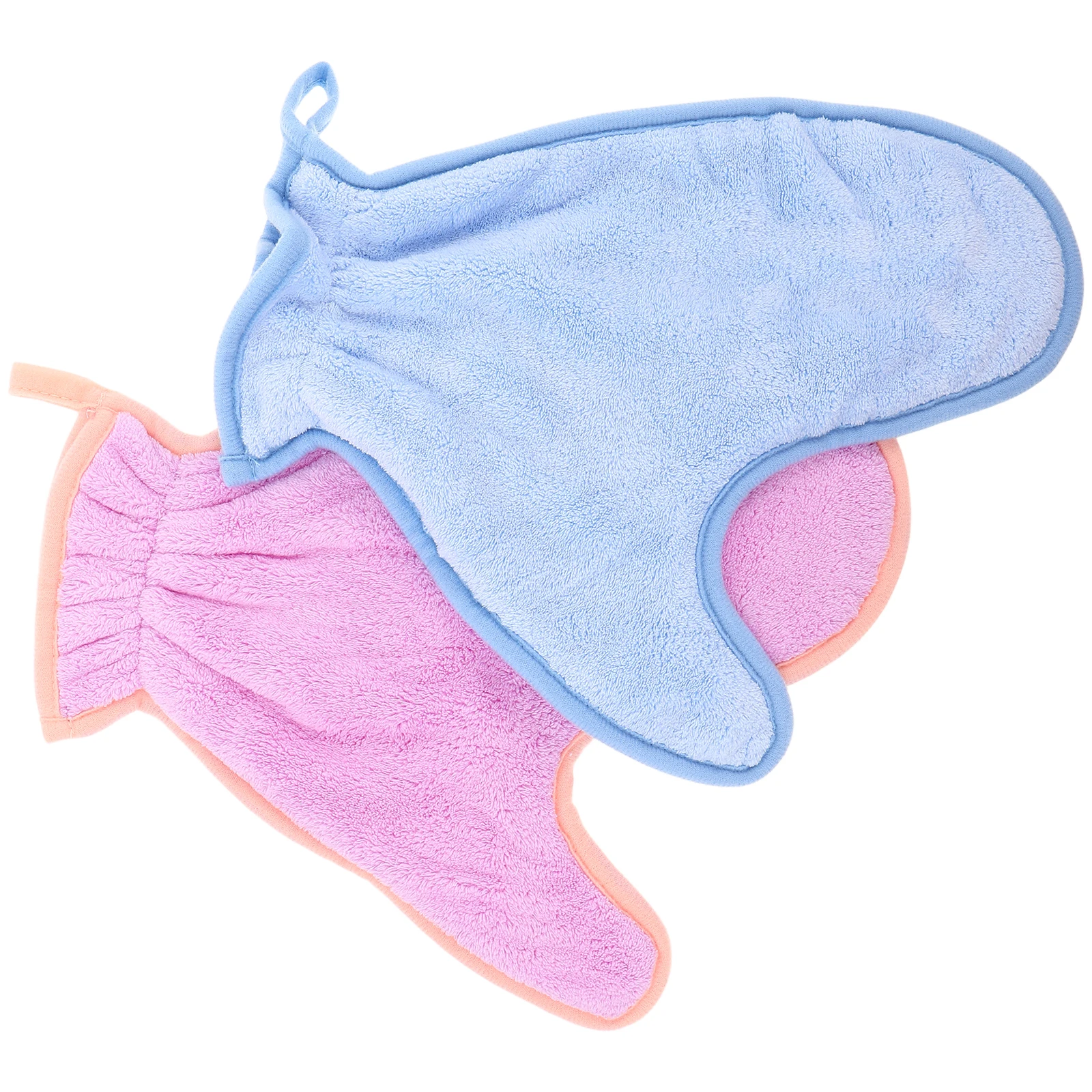 

2 Pcs Pet Water Absorbing Gloves Dog Dry Towel Cloth The Bath for Dogs Fiber Absorbent Cat Grooming