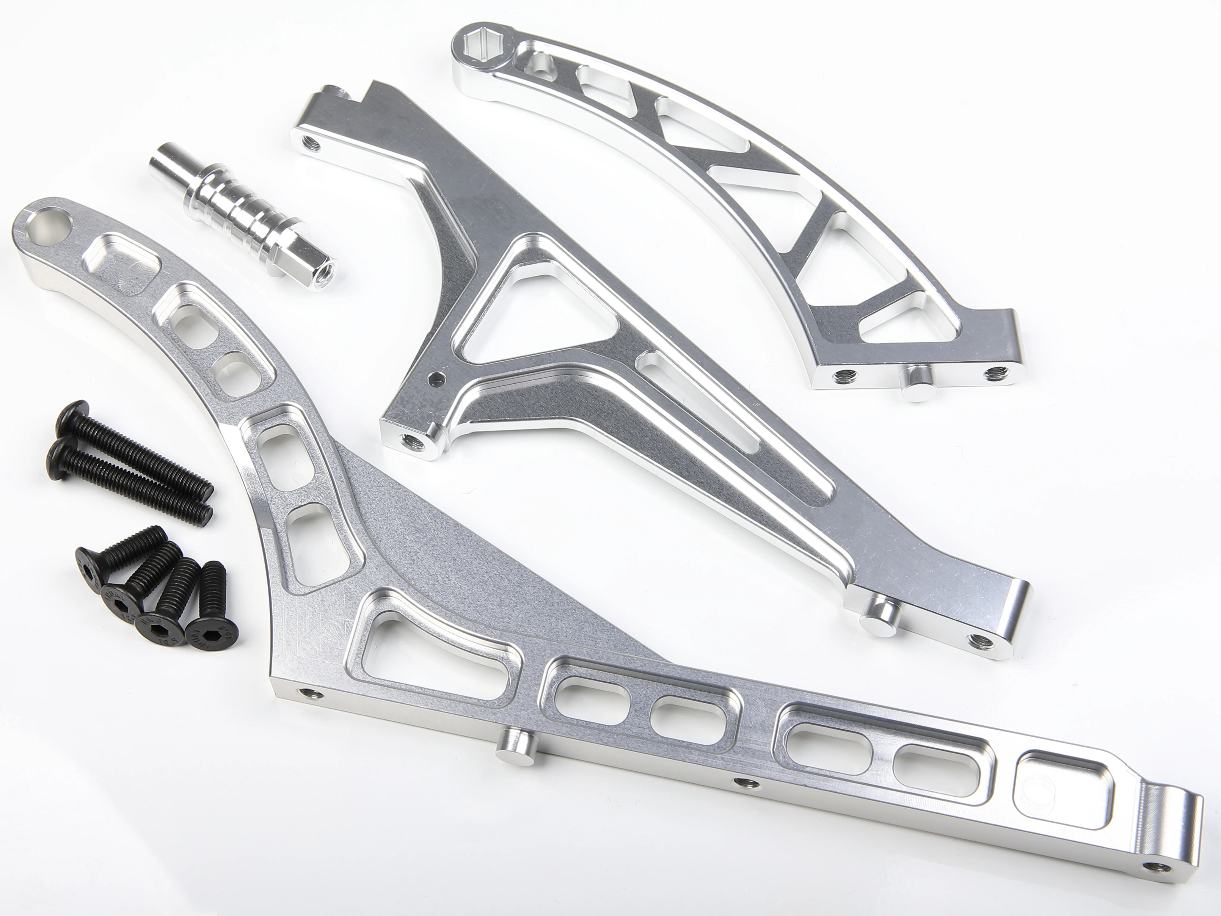 GTB Metal Front Rear Chassis Brace Bracket Set for 1/5 RC Car LOSI Desert Buggy DBXL-E 2.0