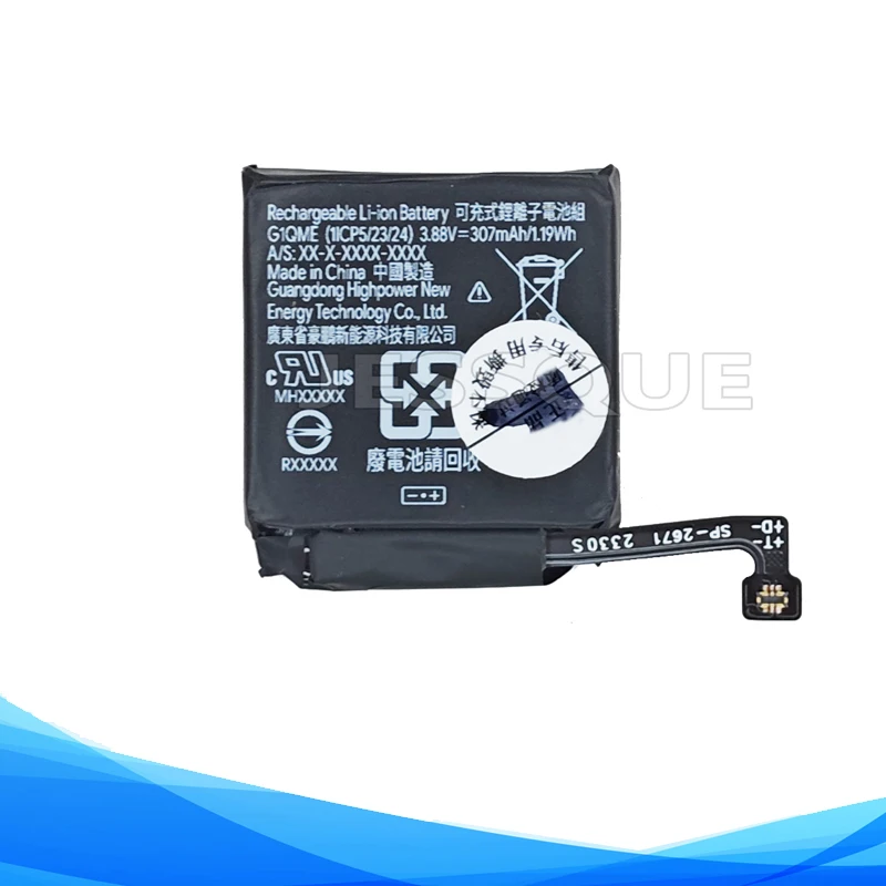 Original Replaces 307mAh 432223 41mm Battery For Google Pixel Watch 3 G1QME Smart Watch
