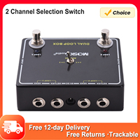 Guitar Effects Loop Switcher Pedal 2-Channel Switcher Aluminum 6.35mm Input Output Dual Footswitch MXR Dual Loop Box and Bright