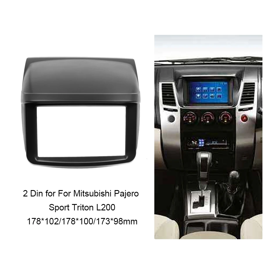 For Mitsubishi Pajero Sport L200 Triton 2006-2015 Car Radio Fascia Dash Mount Kit DVD GPS Mp5 Plastic Fascia Panel Frame