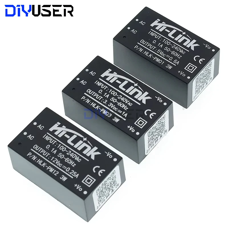 DIYUSER HLK-5M03 HLK-5M05 HLK-5M12 5W AC-DC 220V to 12V/5V/3.3V Buck Step Down Power Supply Module Converter Intelligent