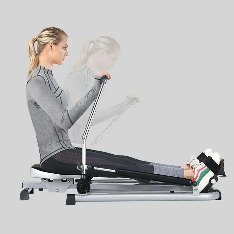 Folding Compact Silent Single Double Hydraulic Rowing Machine Home Gym Full Body Cardio Training Row Trainer Fitness Accessory