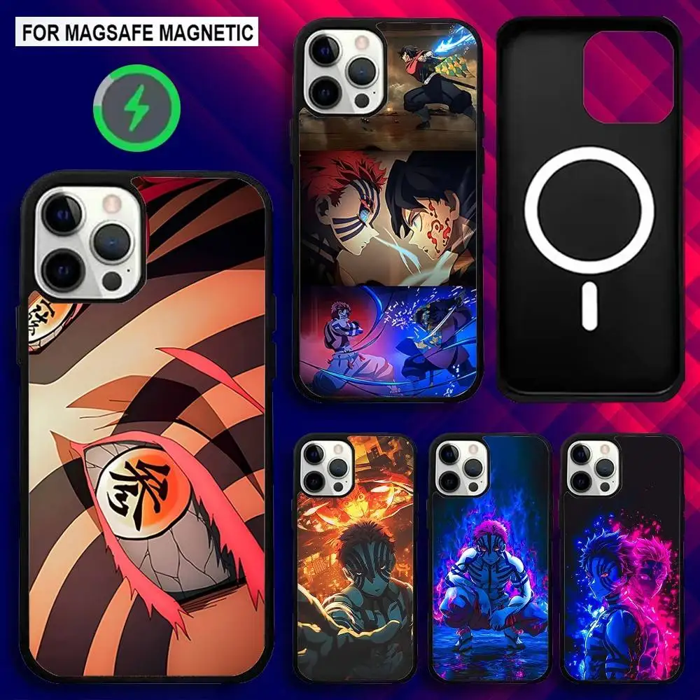 

Cool A-Akaza Anime Phone Case For iPhone 17,16,15,14,13,12,11,Pro,Max,Plus,Mini,SE4,E Magnetic Magsafe Wireless Charging