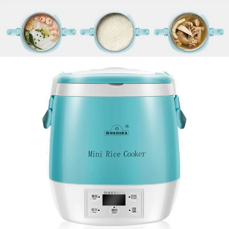 12V/24V Car Rice Cooker Appointment Rice Cooker Multi-function Pot 1.6L Heating Lunch Box Suitable Truck/Home Auto Keep Warm